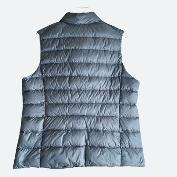 UNIQLO Women Ultra Light Down Vest Gray XL Packable Travel Layer Outdoor Hiking - Picture 4 of 6